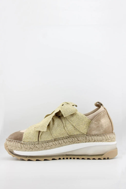 Gaimo Woven Espadrille Sneaker with Bow